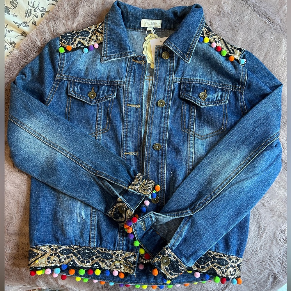 Embroidered Velzera Denim Jacket